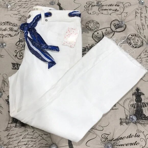 FREE PEOPLE Belt Our Crop Bootcut Jeans - Picture 7 of 7